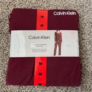 Calvin Klein Maroon Pajama Set